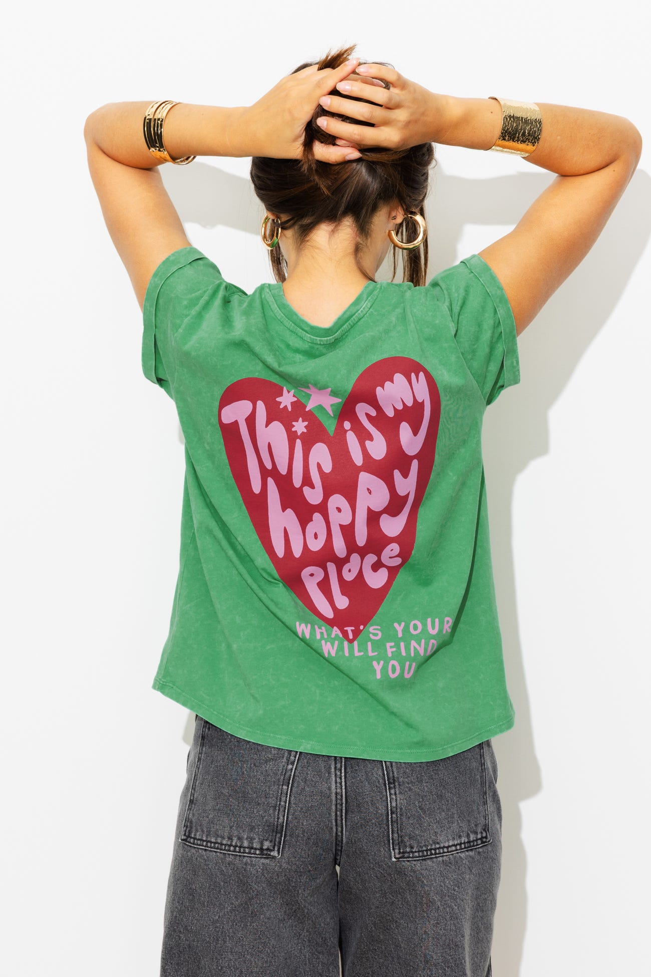 T-shirt à message coeur Femme