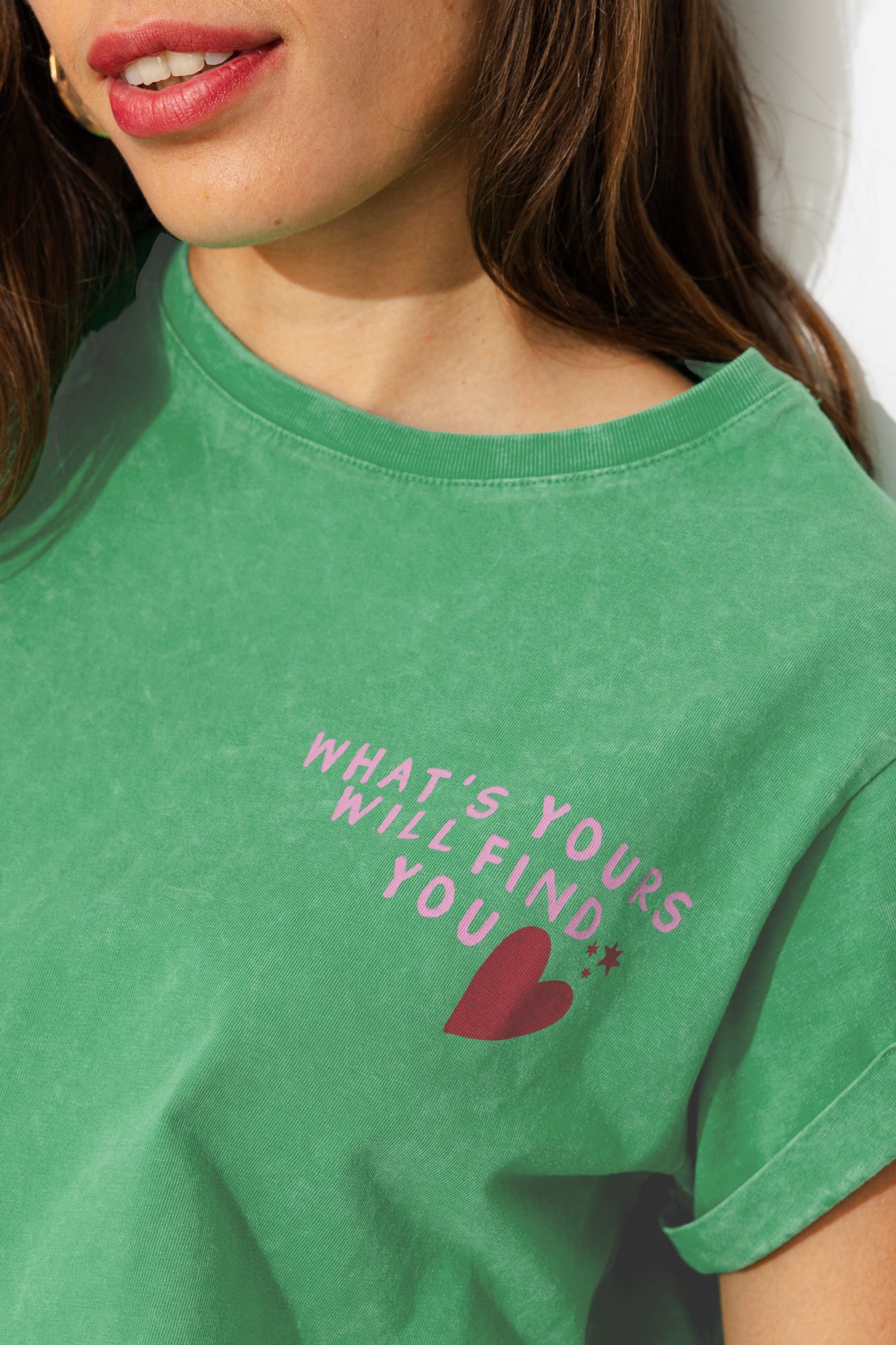 T-shirt à message coeur Femme