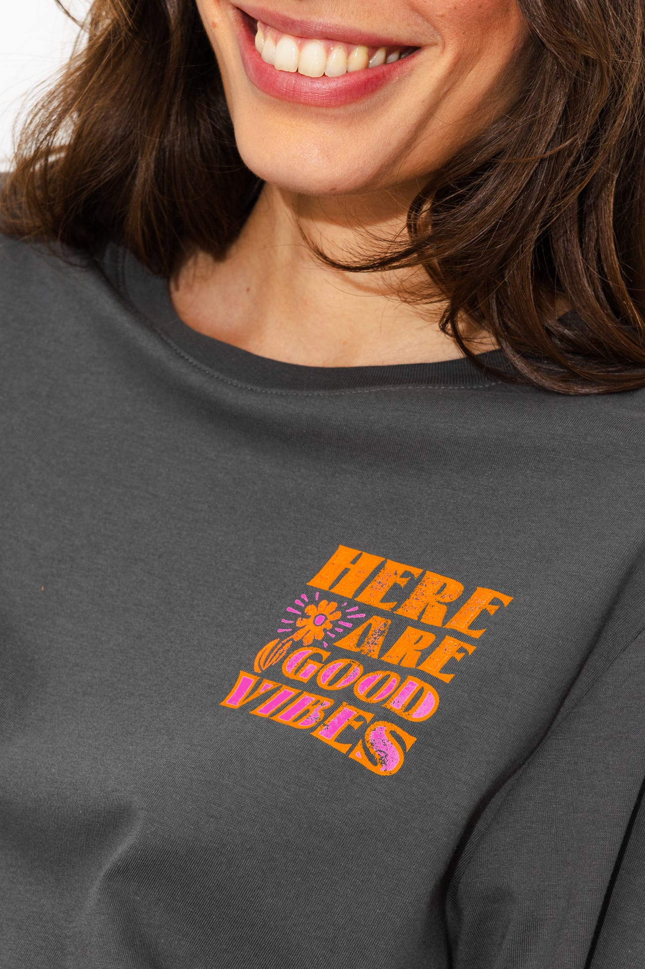 T-shirt à message good vibes