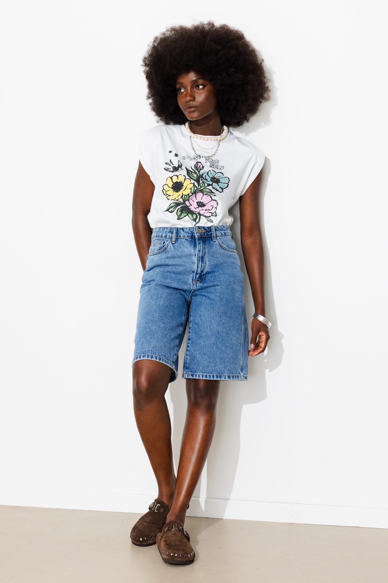 T-shirt à fleurs Femme