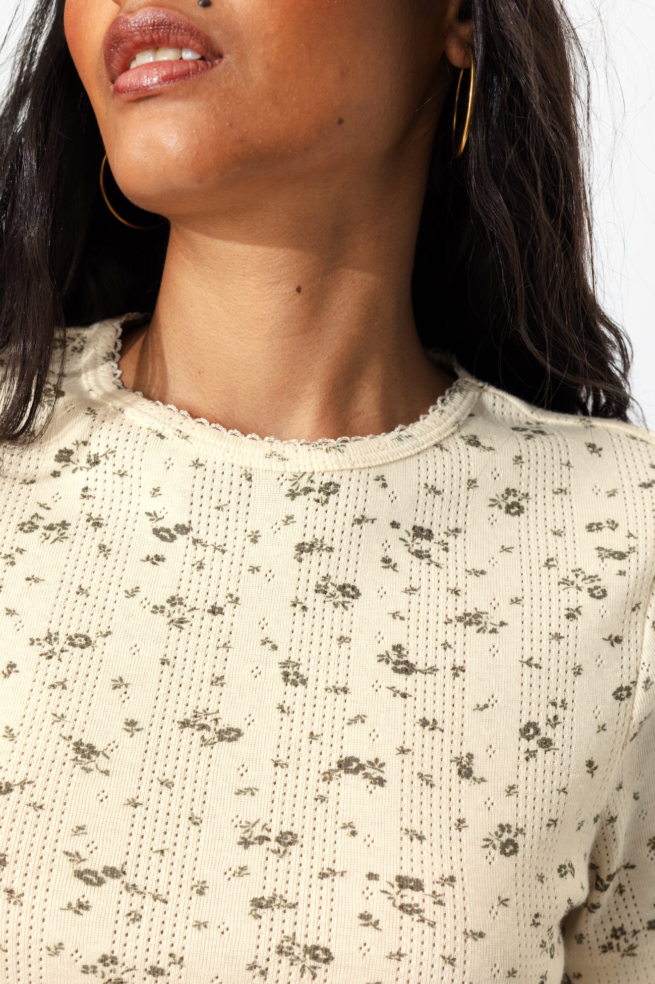 T-shirt pointelle Femme