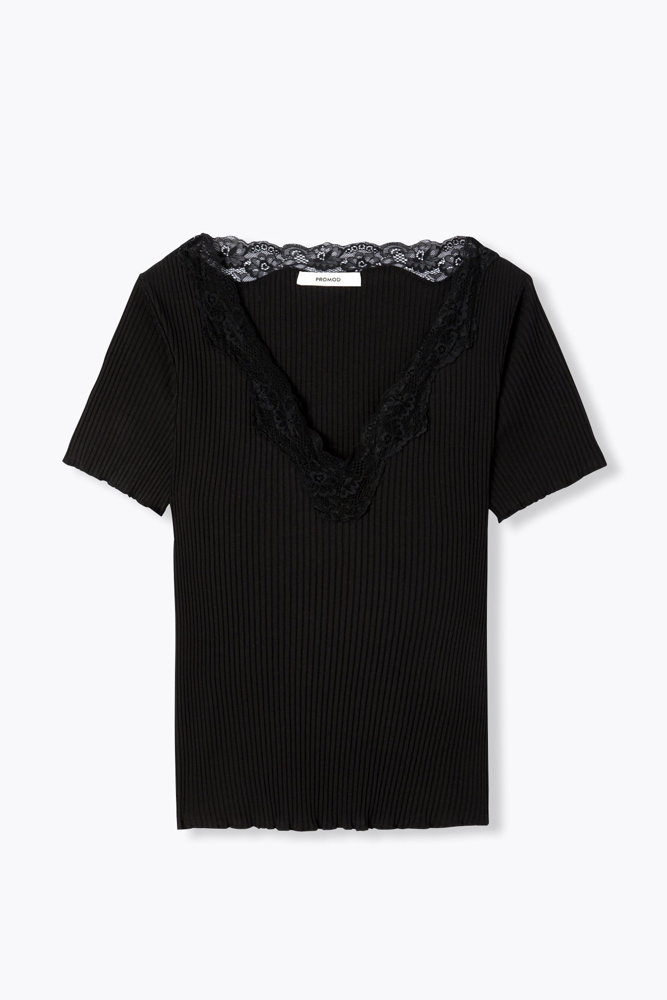 T-shirt détail dentelle Femme