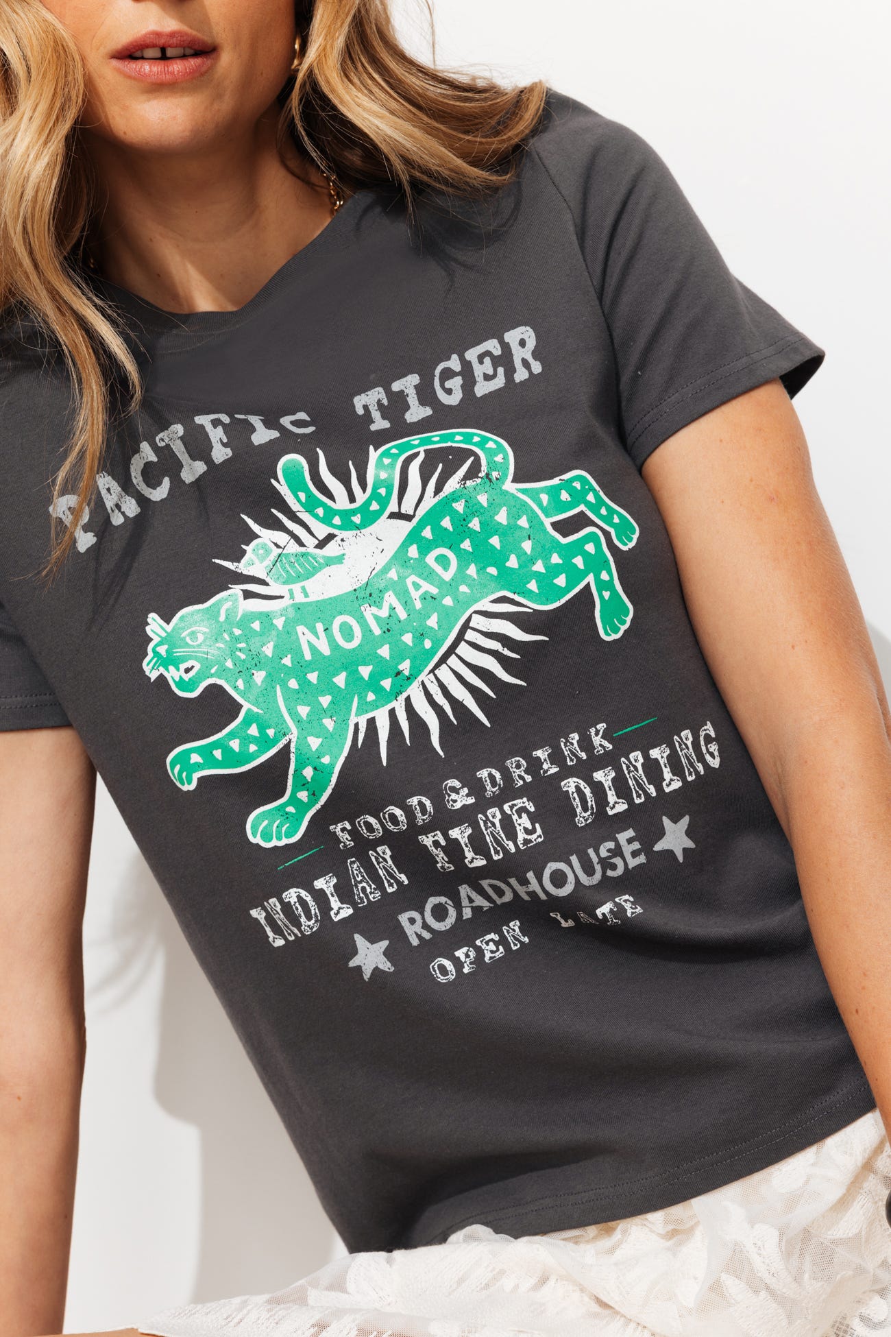 T-shirt à motif tigre Femme