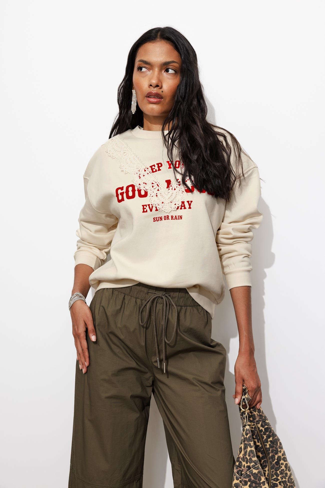 Sweat-shirt à message Femme