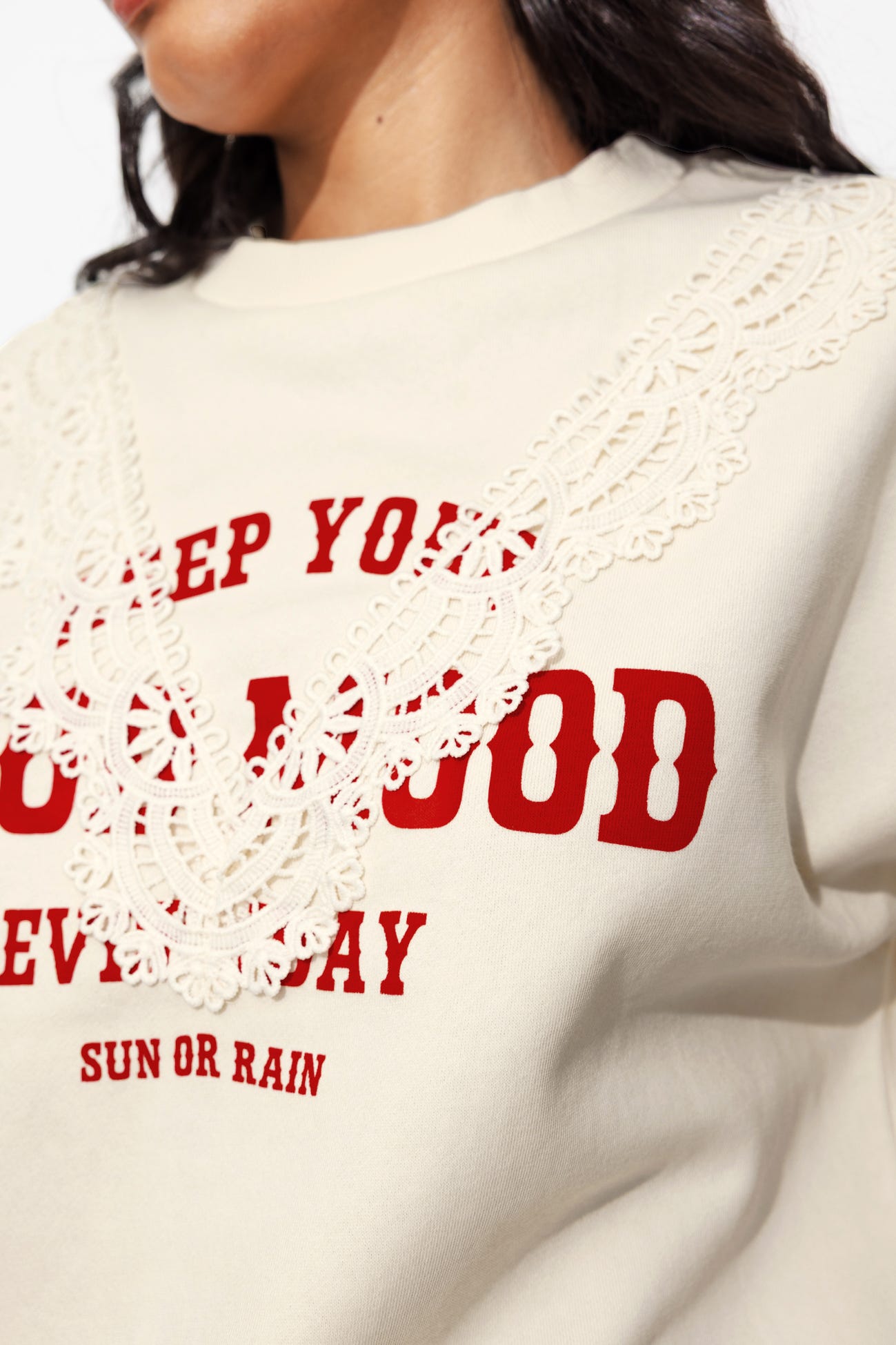 Sweat-shirt à message Femme