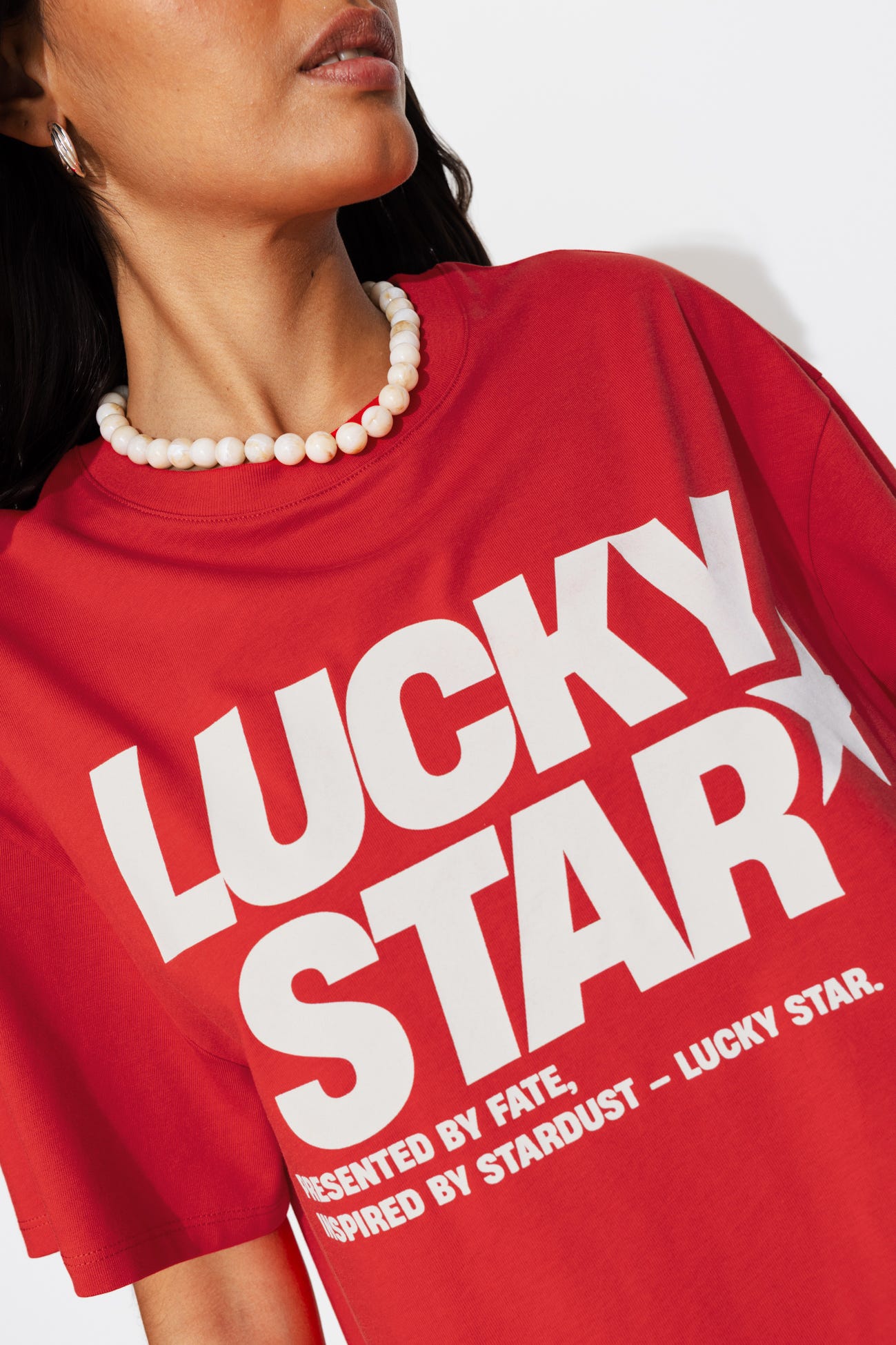 T-shirt à message lucky star