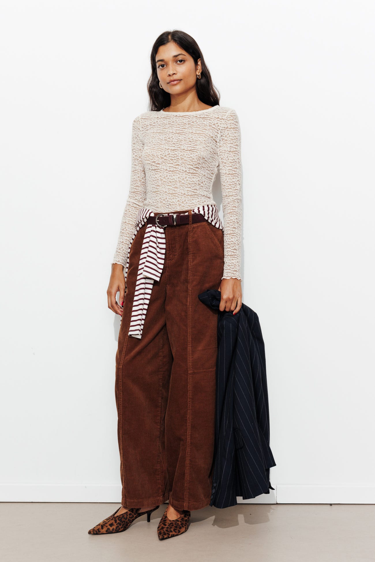 T-shirt in pizzo Donna