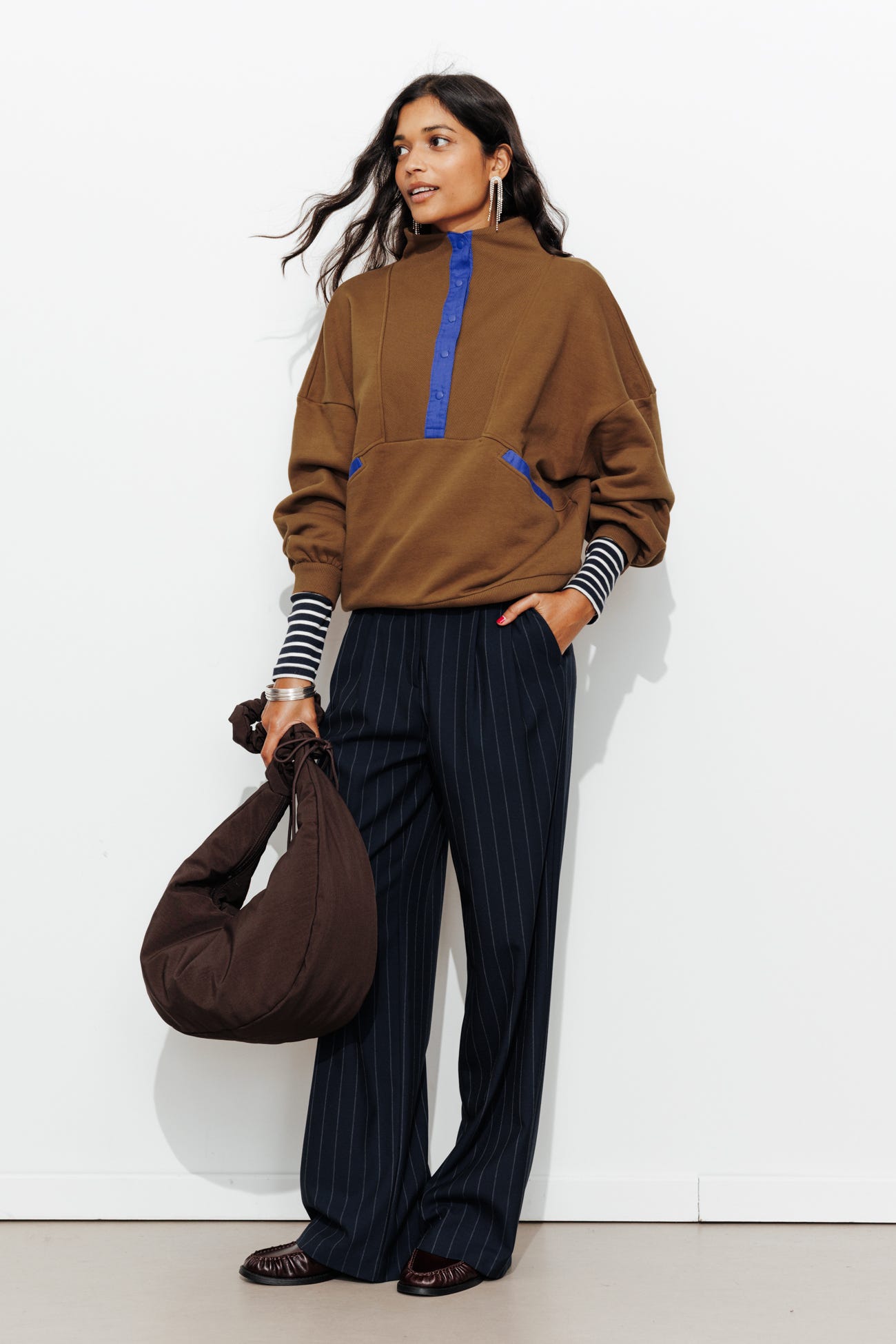 Sweatshirt mit Stehkragen