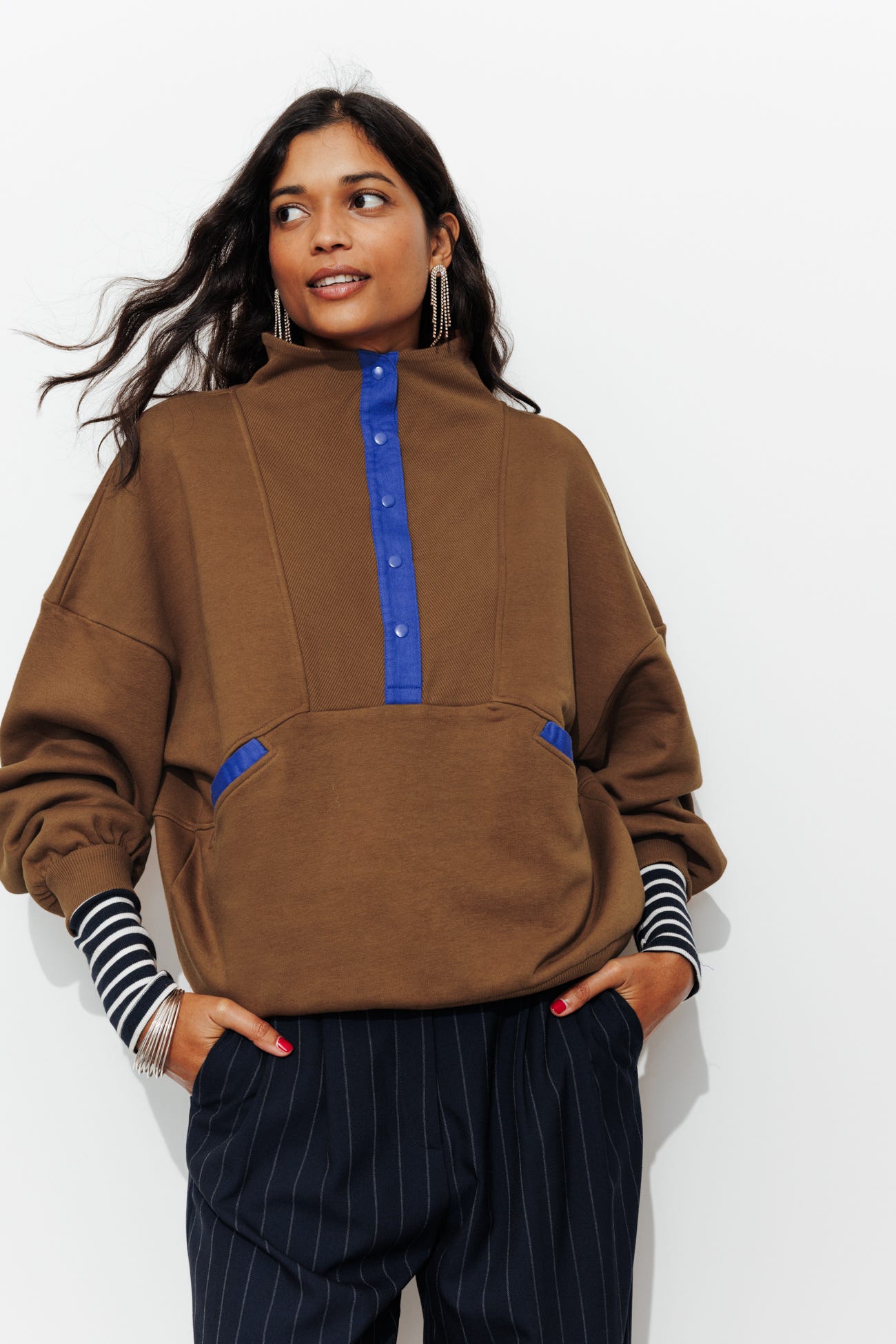 Sweatshirt mit Stehkragen