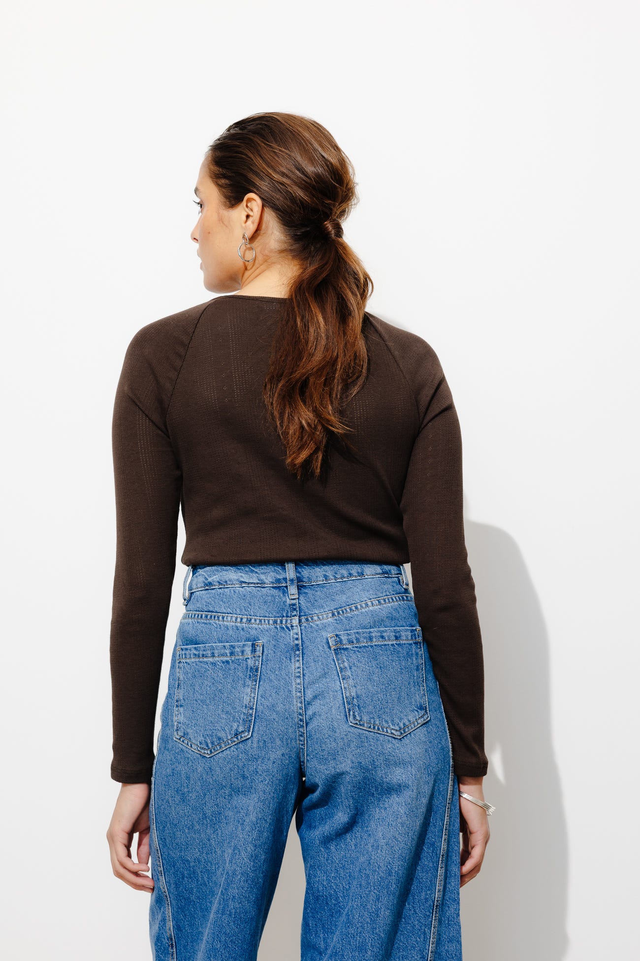 T-shirt en coton pointelle