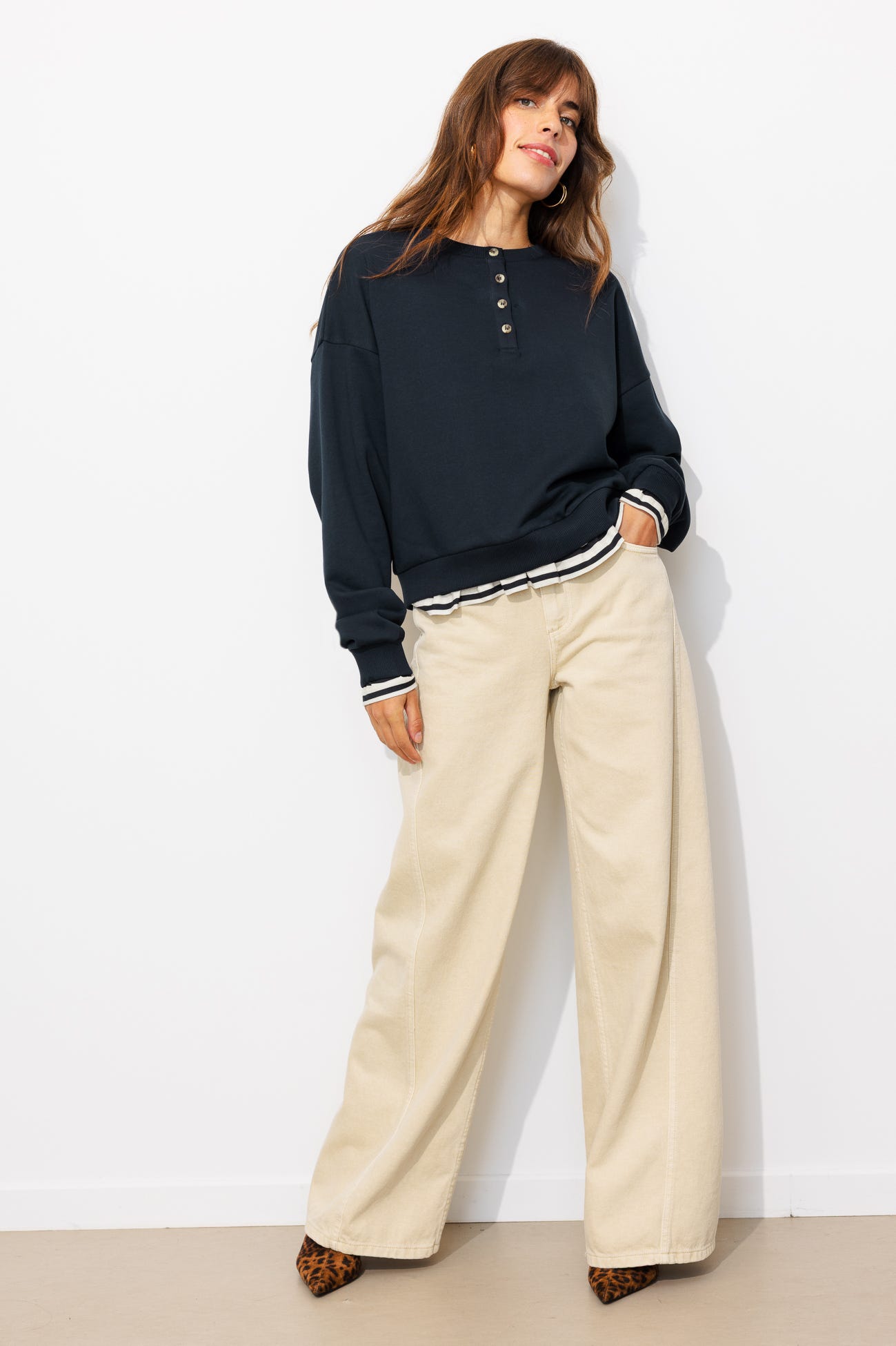 Sudadera efecto superpuesto