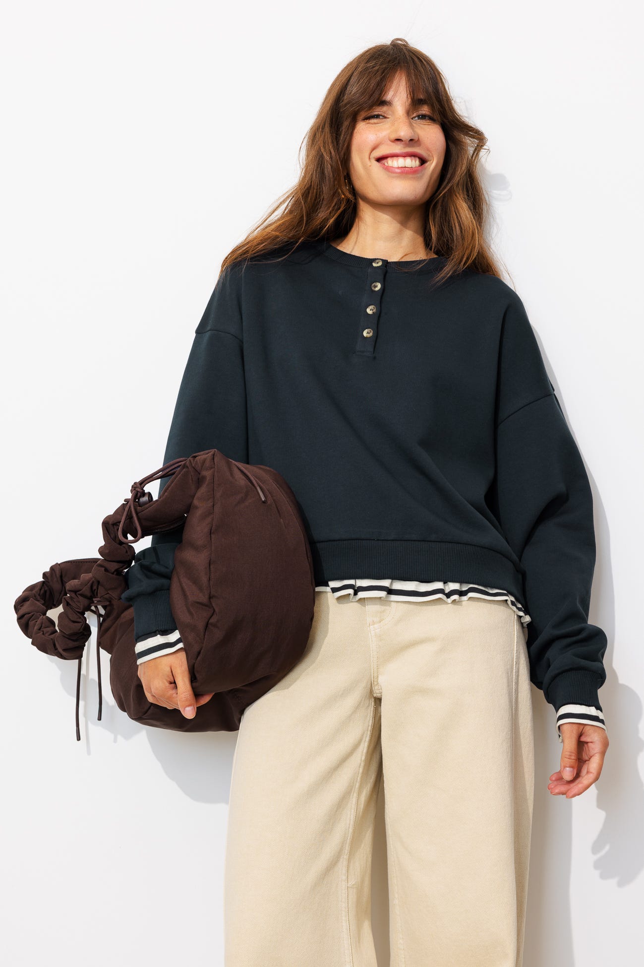 Sudadera efecto superpuesto