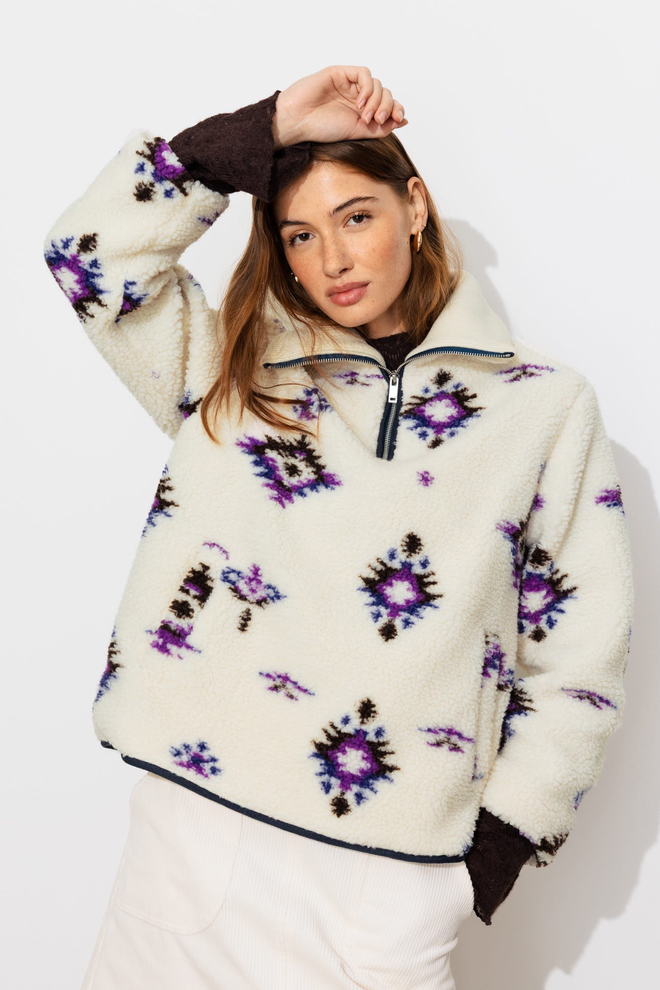 Felpa in pelliccetta sherpa