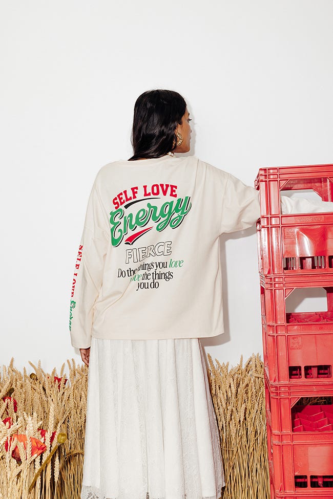 T-shirt à message Femme