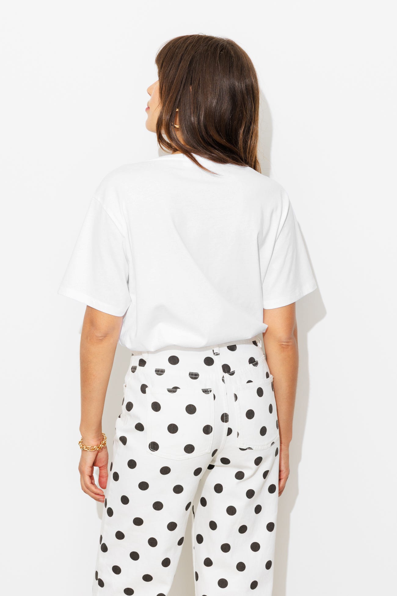 T-shirt basique col V Femme