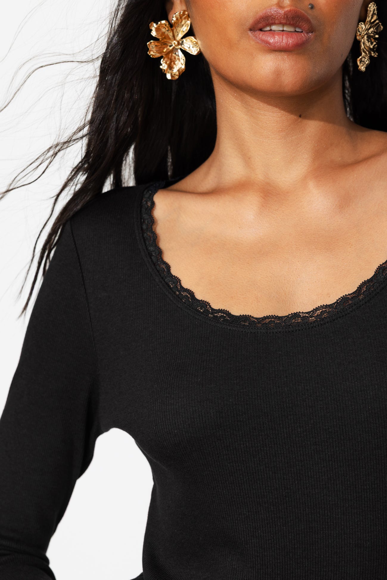 Lace-detail t-shirt