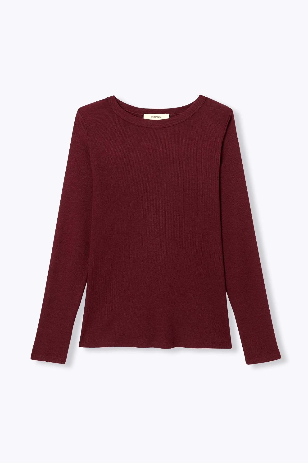 Long-sleeved rib t-shirt