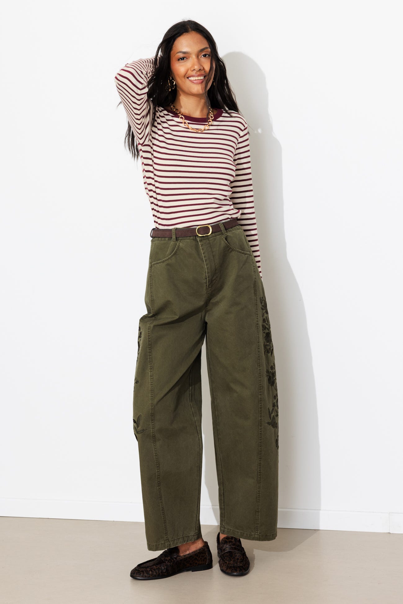 Long-sleeved rib t-shirt