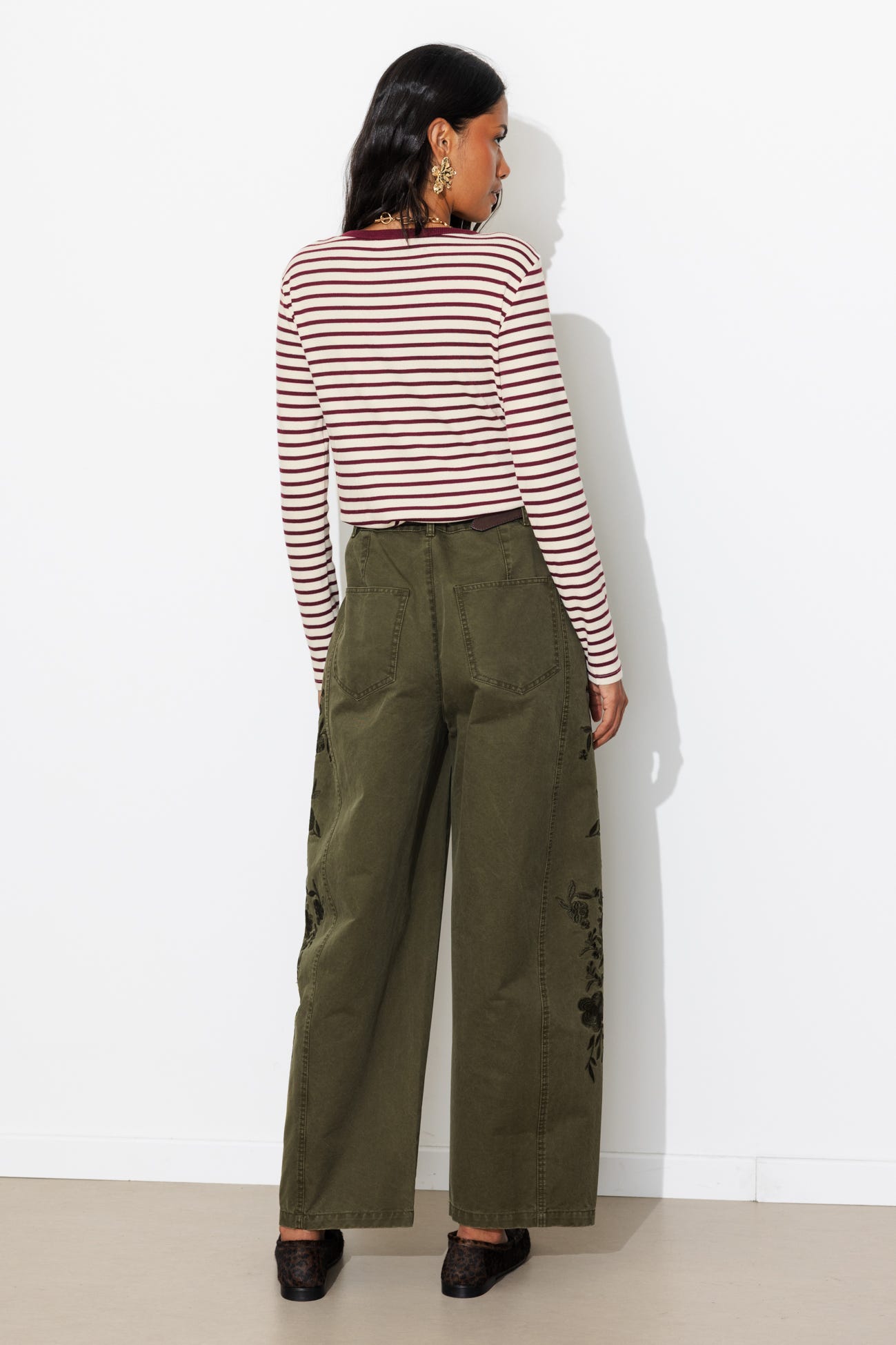 Long-sleeved rib t-shirt