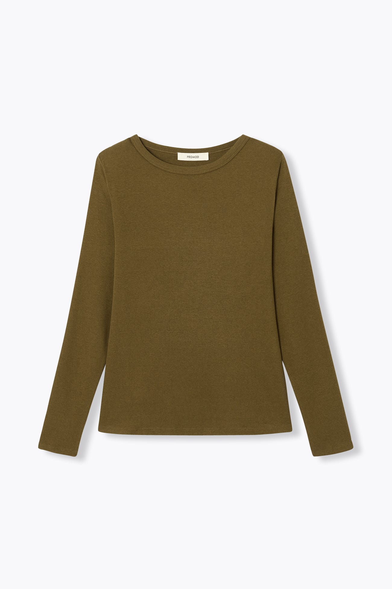 Long-sleeved rib t-shirt