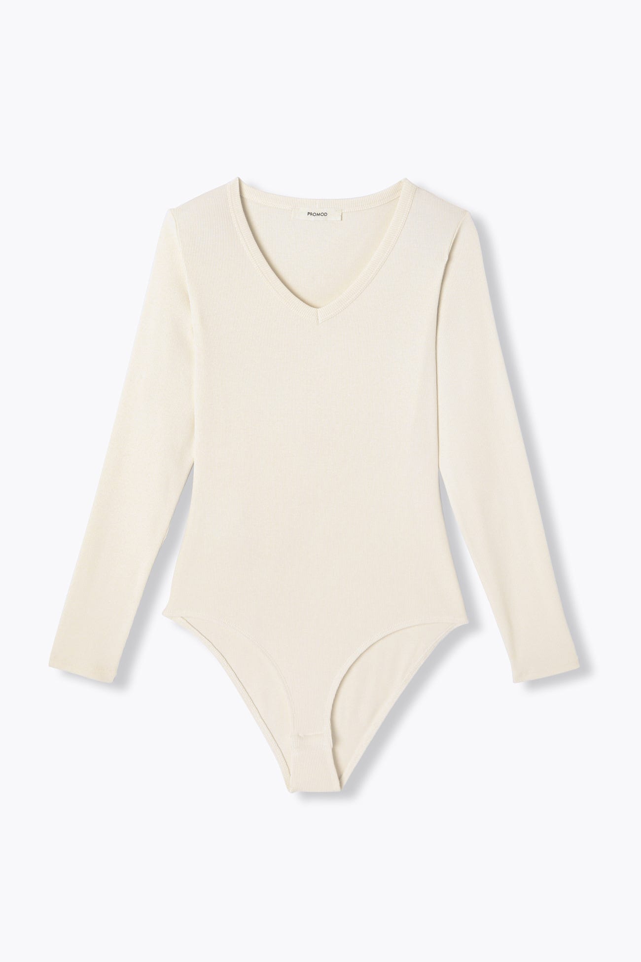 Body côtelé col V Femme