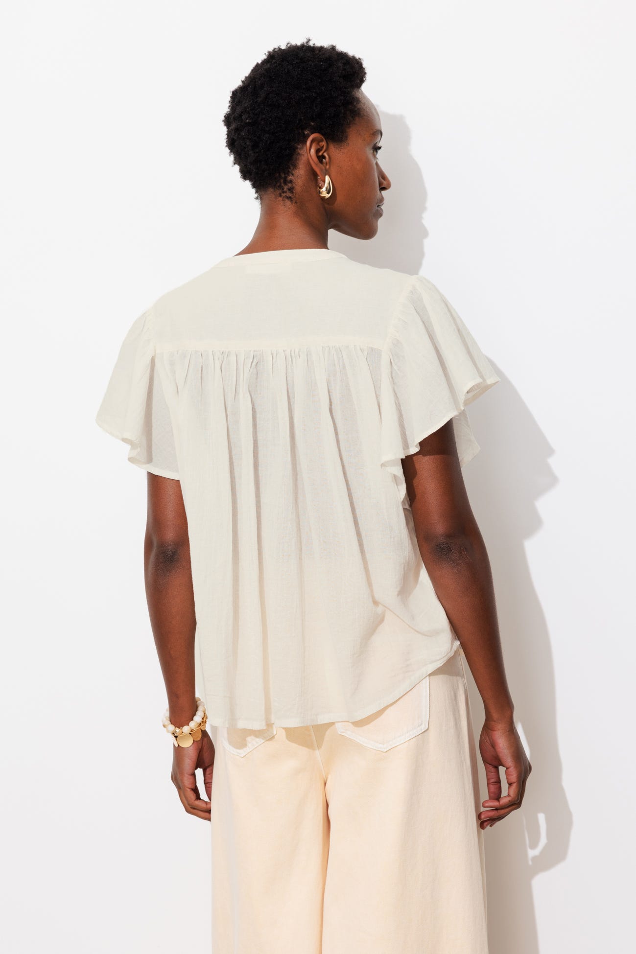 Chemise en cotonnade unie