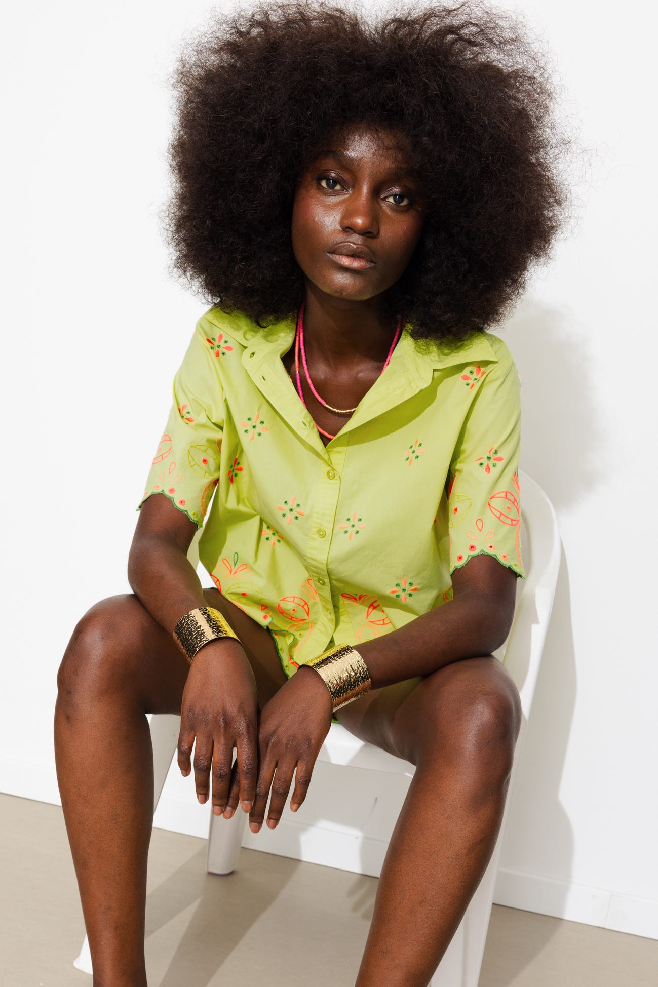 Chemise brodée Femme