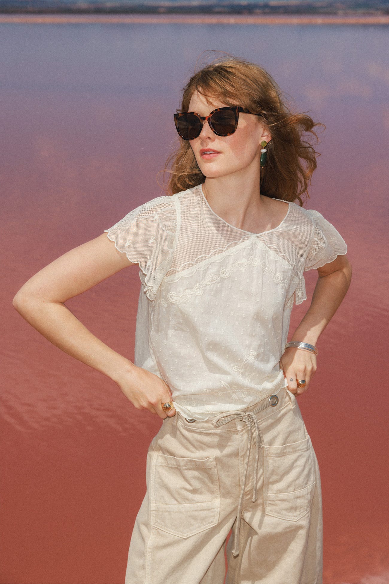 Blouse brodée Femme