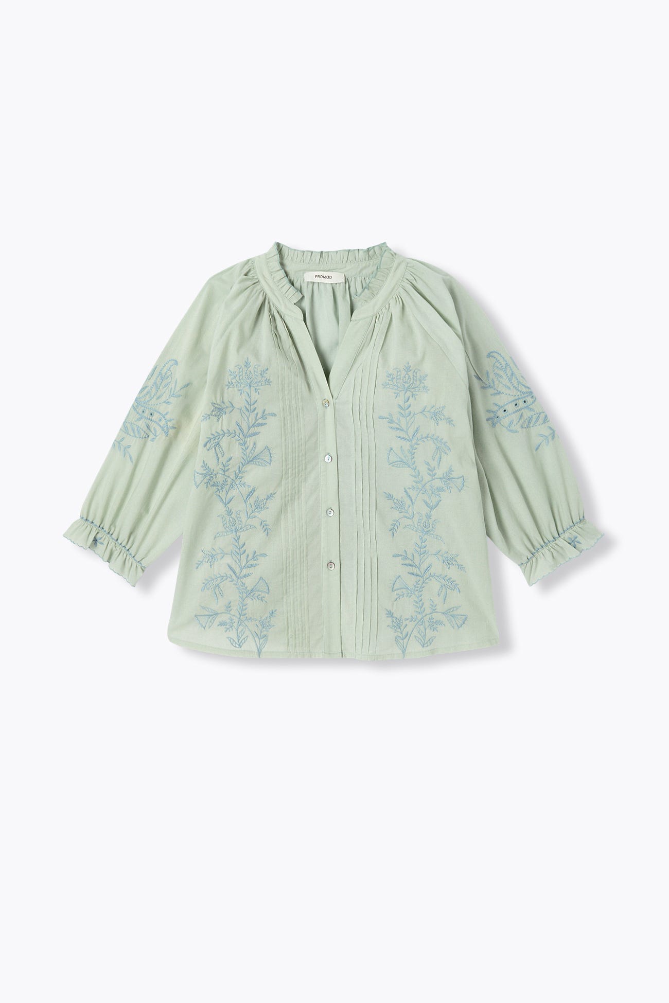 Blouse à broderies fluo Femme