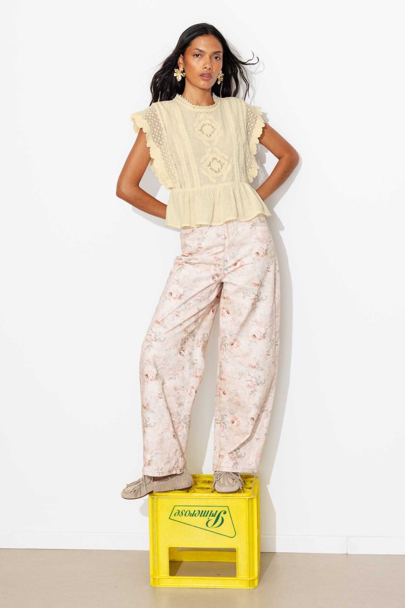 Blouse rétro-romantique Femme
