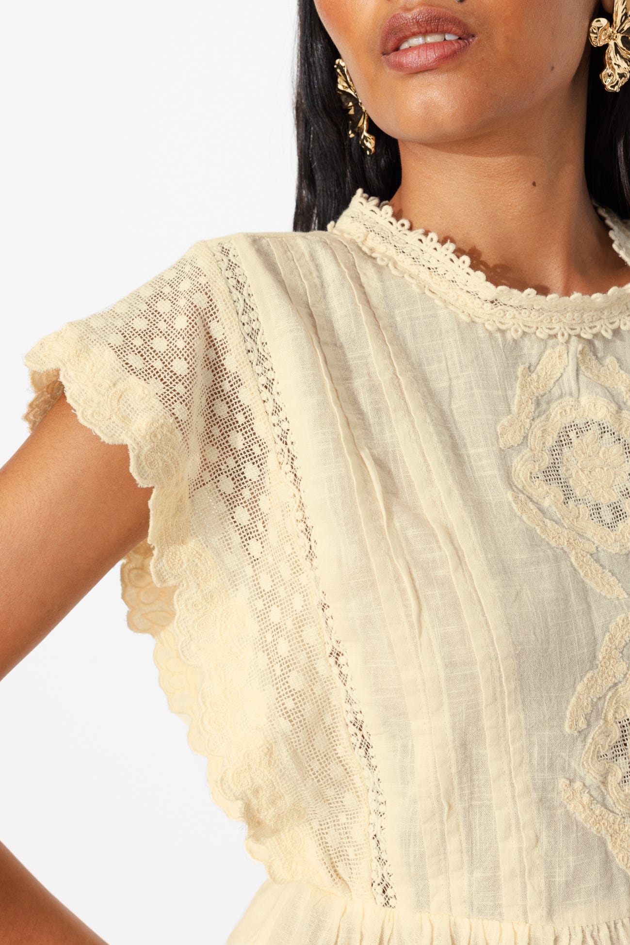 Blouse rétro-romantique Femme