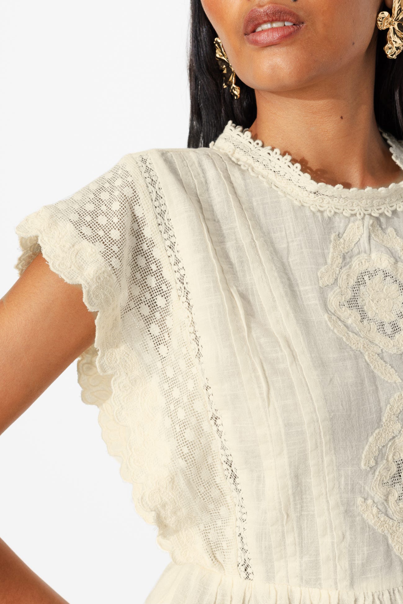 Blusa retro-romántica