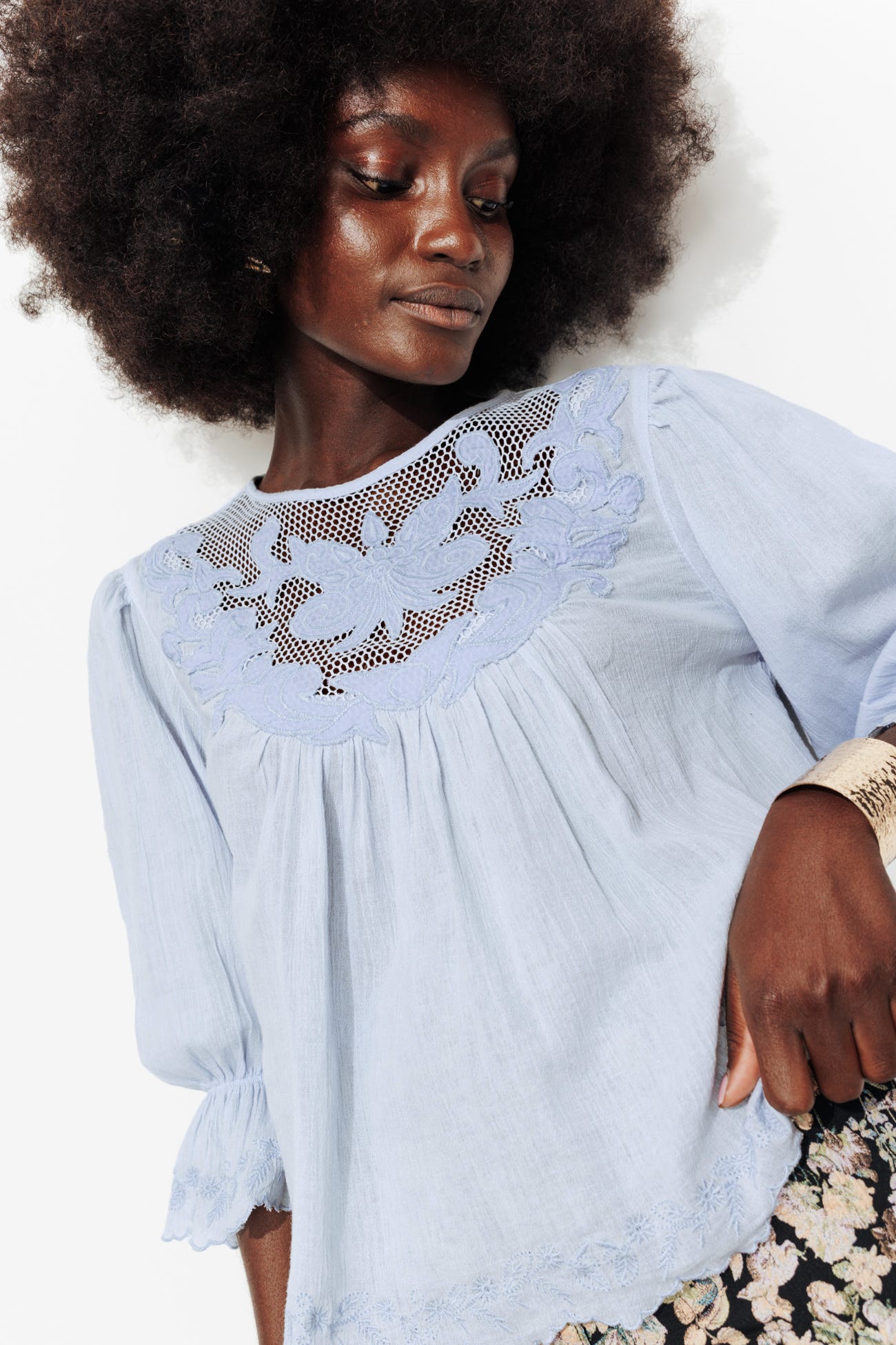 Romantic embroidered blouse