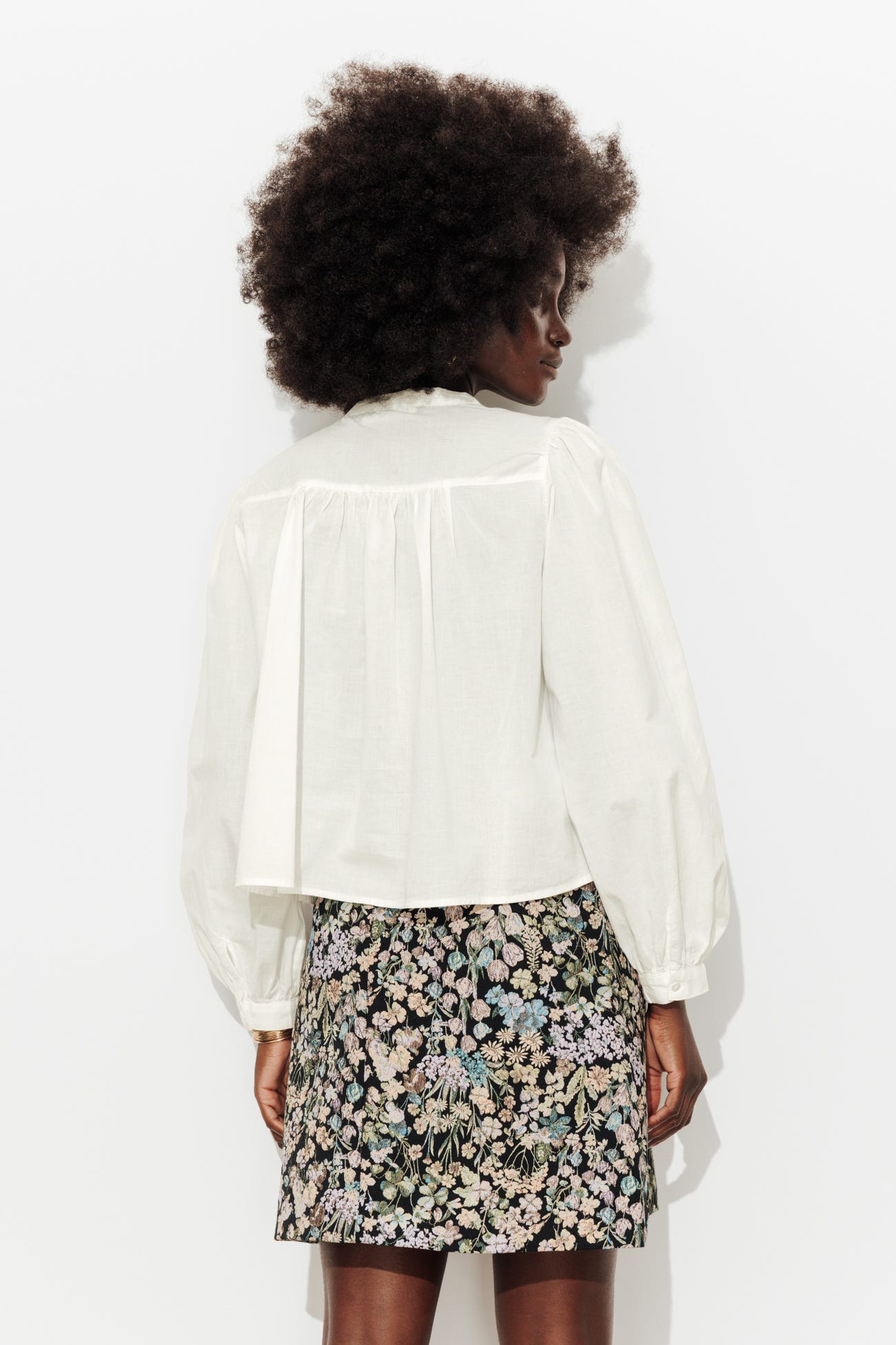 Blouse plissée romantique