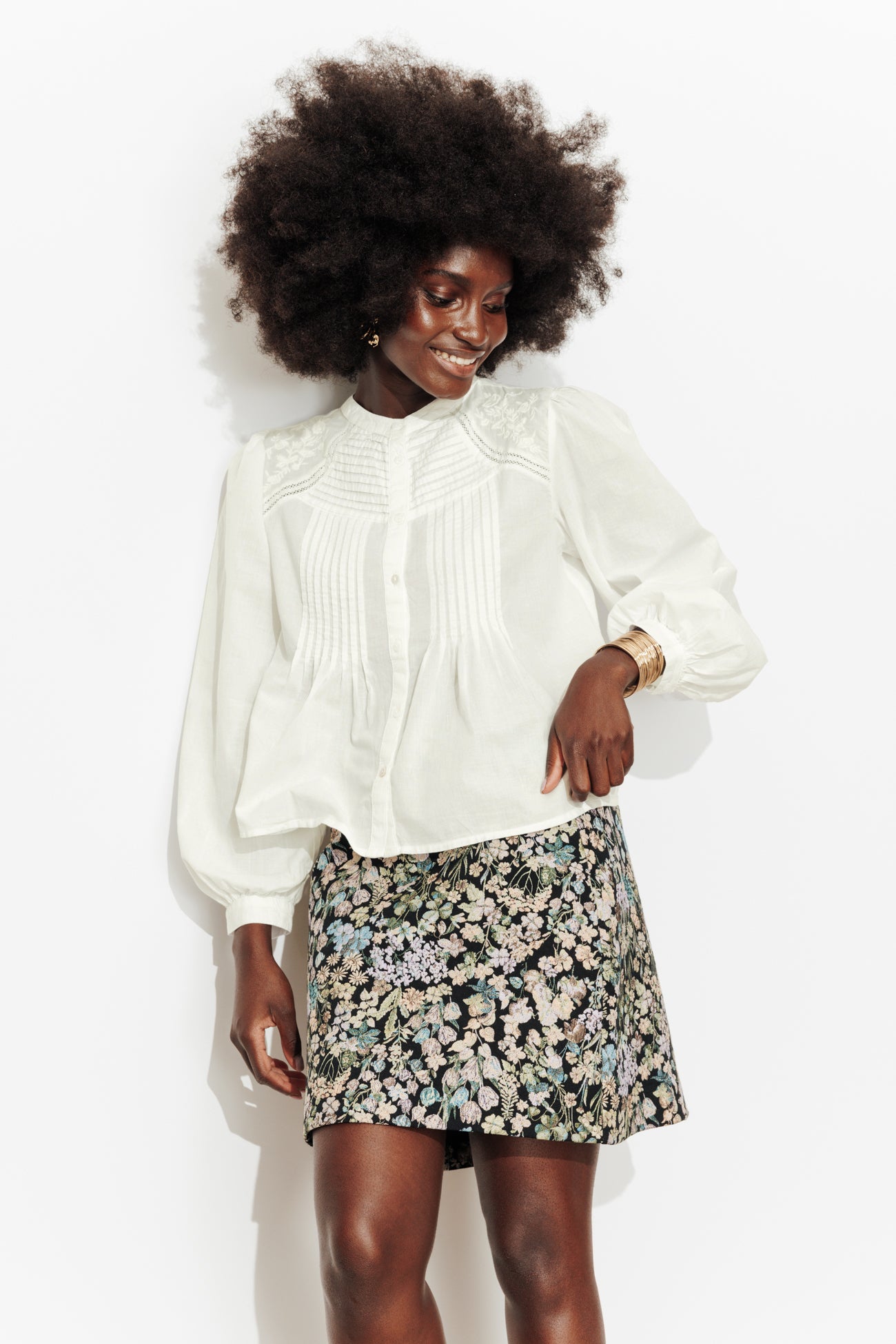 Blouse plissée romantique - 34