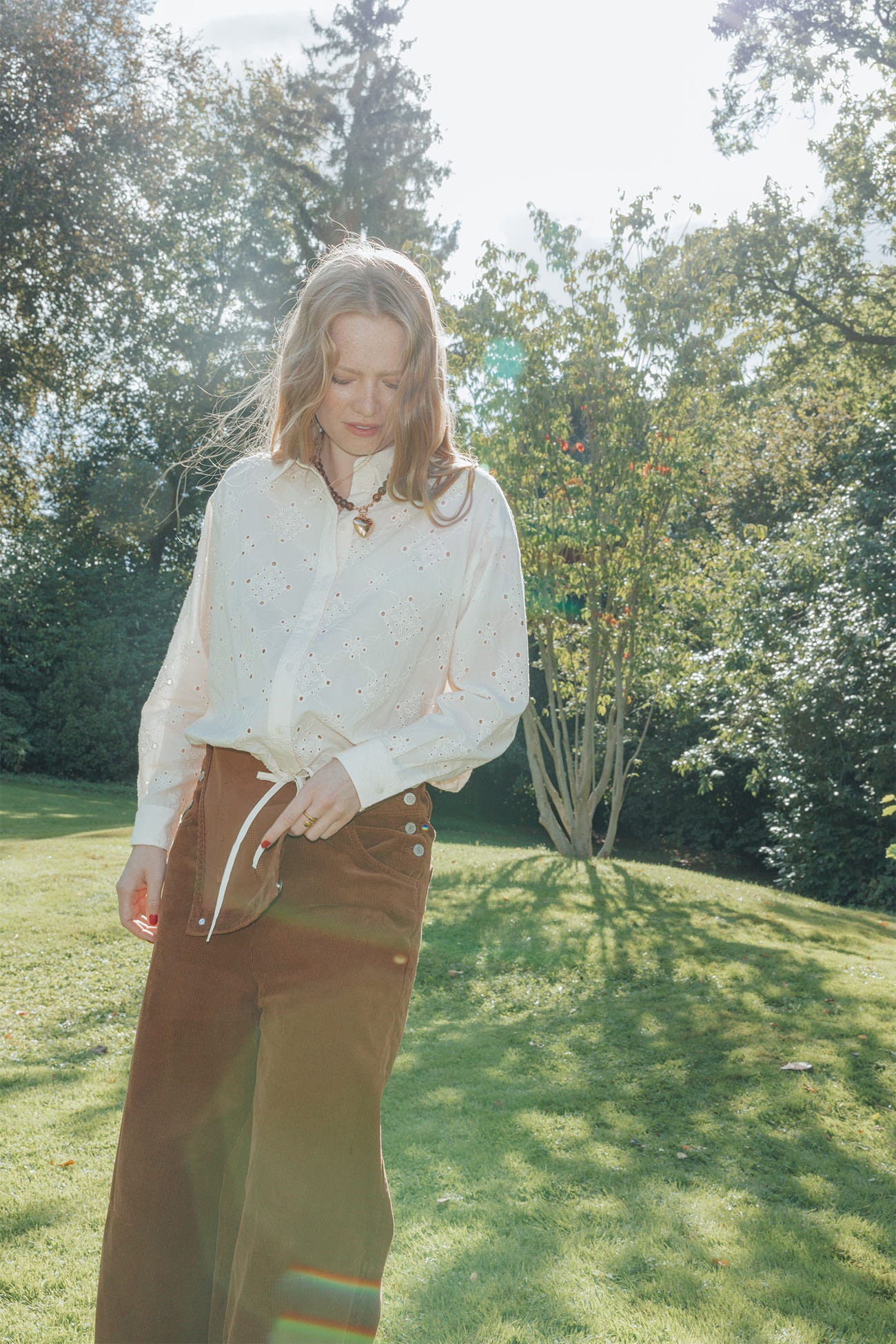 Chemise en broderie anglaise