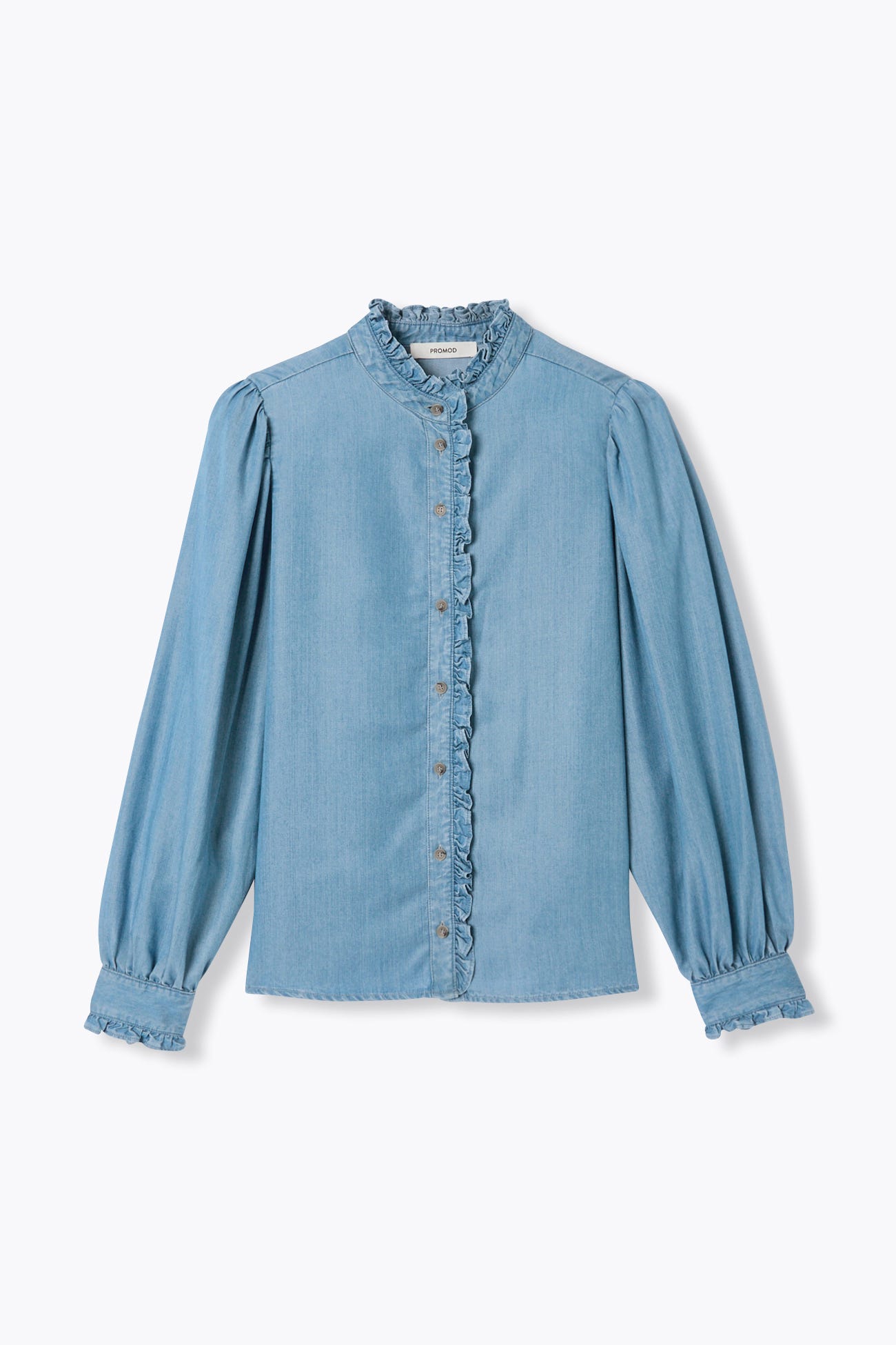 Chemise volantée en lyocell