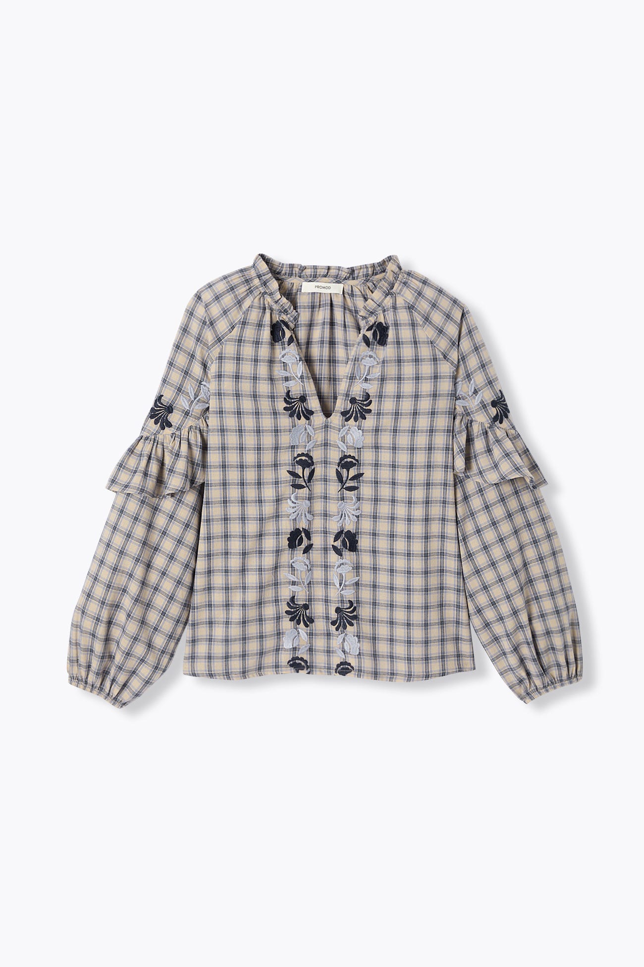 Frilly embroidered blouse 