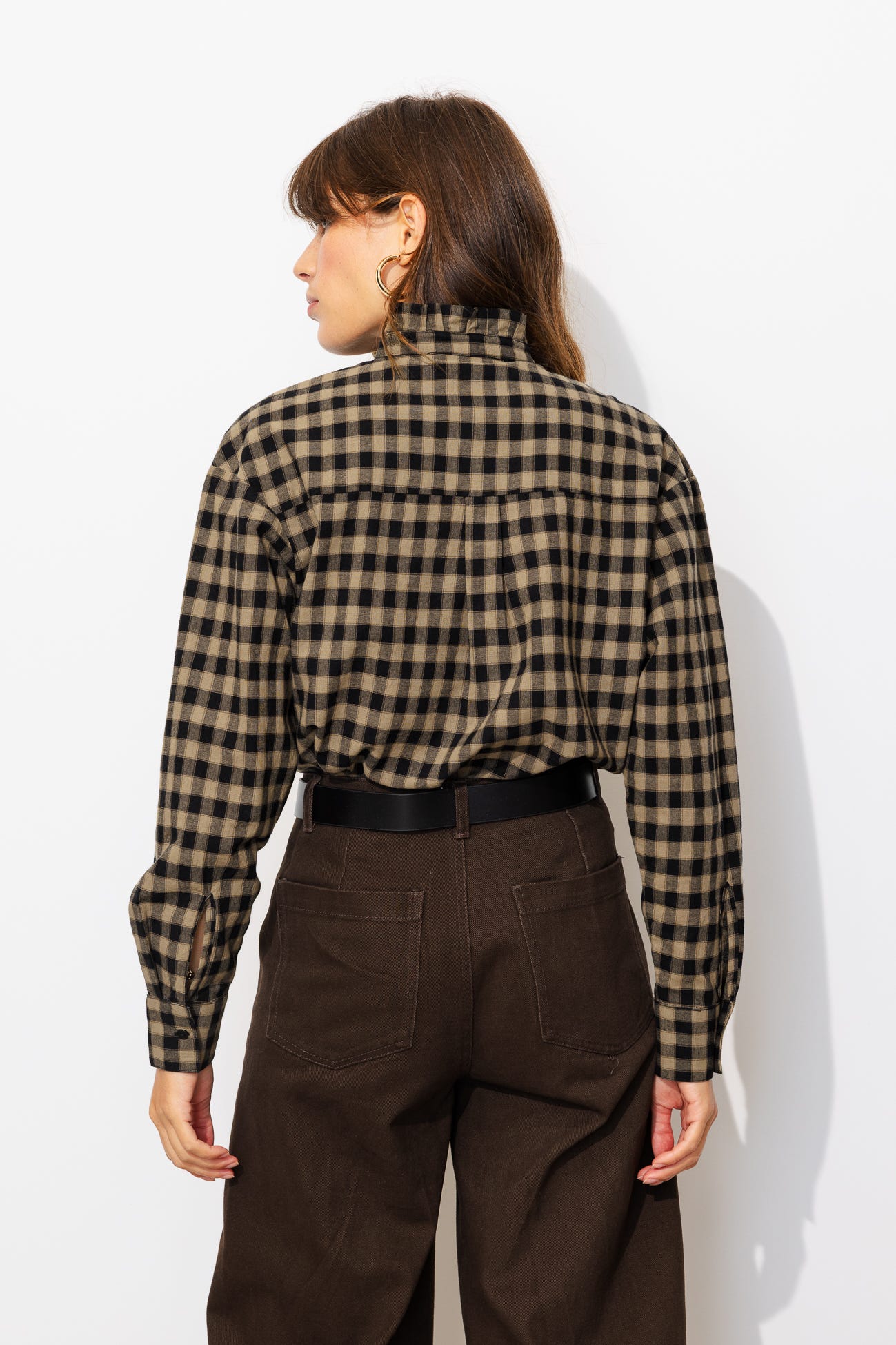 Checked and beads shirt