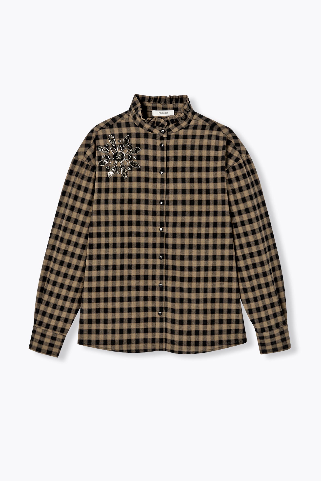 Checked and beads shirt