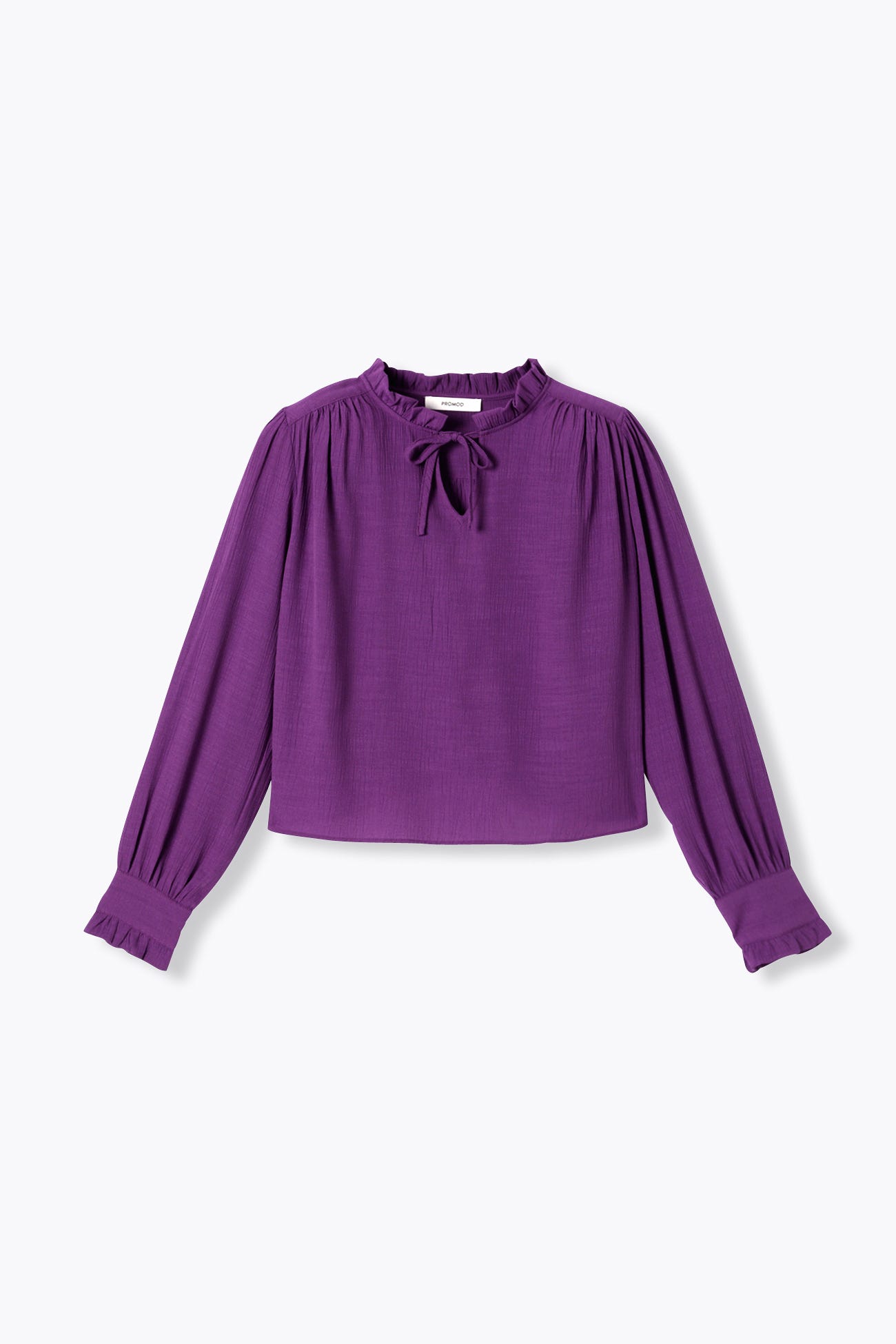 Blusa colletto a volant Donna