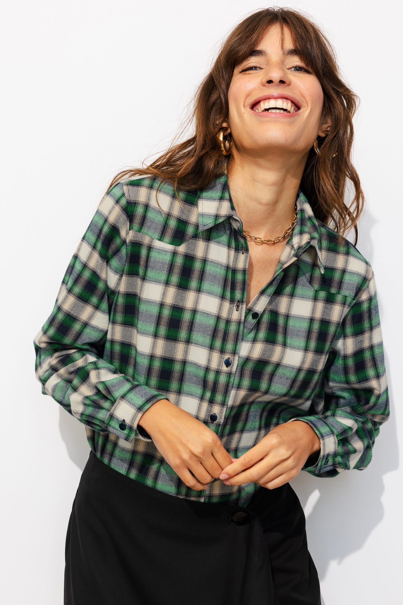 Chemise à carreaux Femme