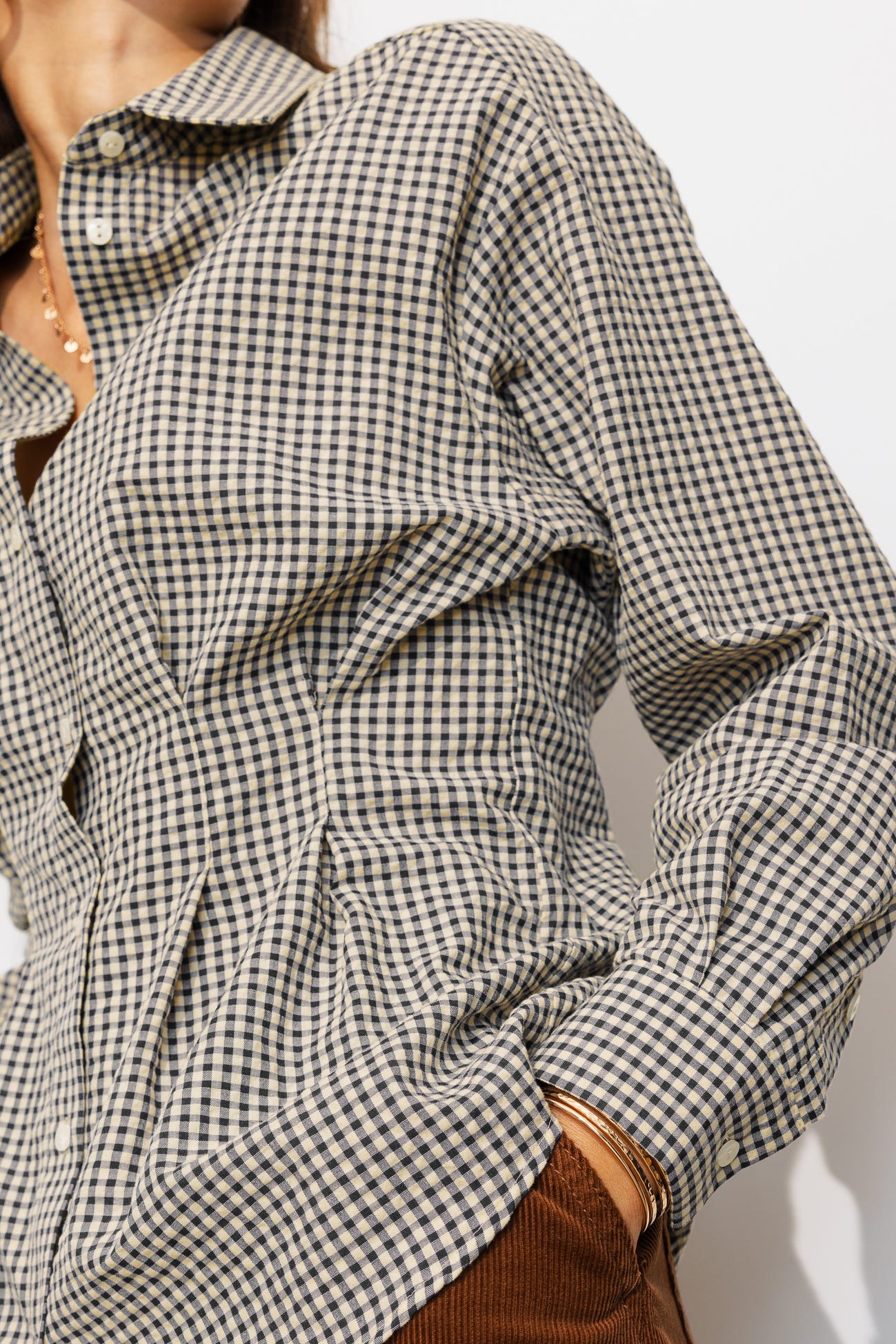 Camisa de cuadros entallada