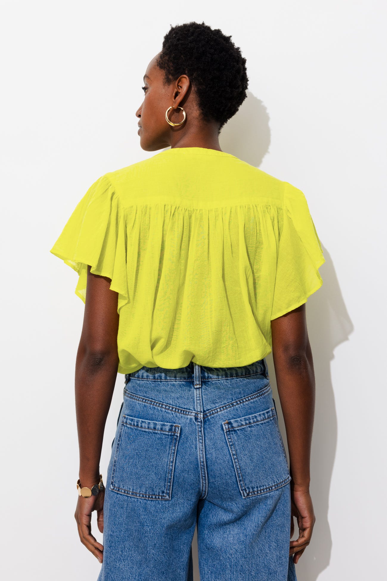 Chemise en cotonnade unie