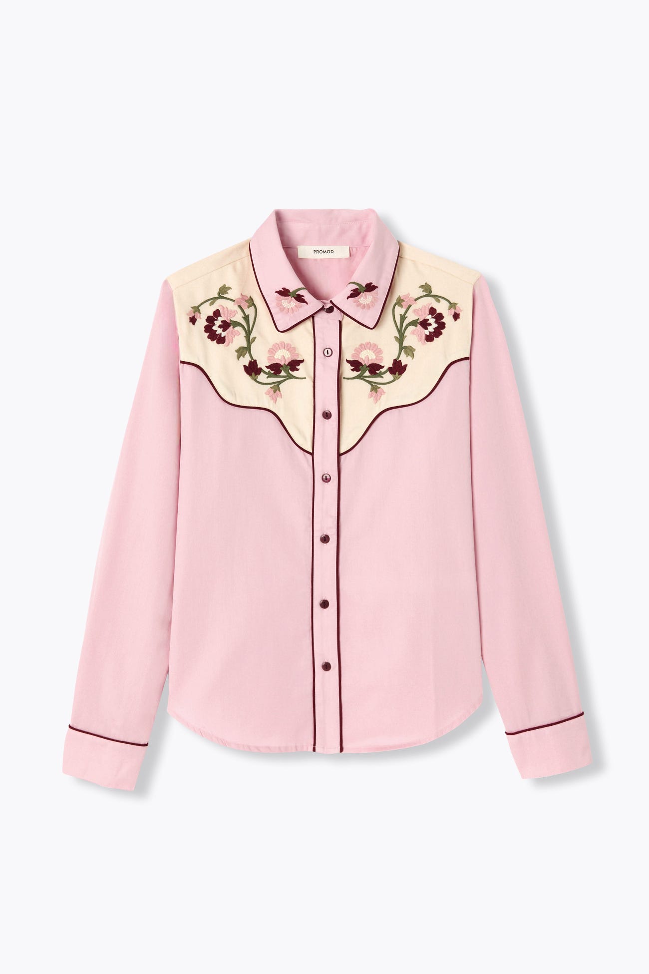 Chemise western brodée Femme
