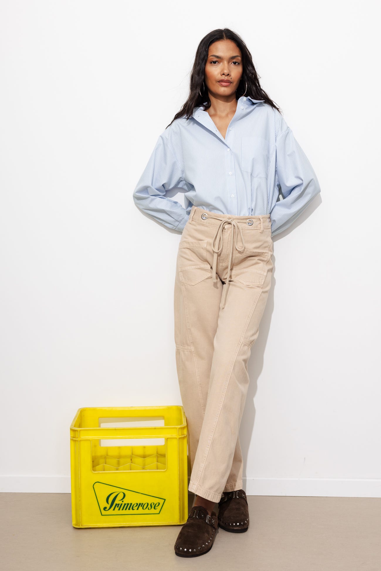 Chemise oversize rayée Femme