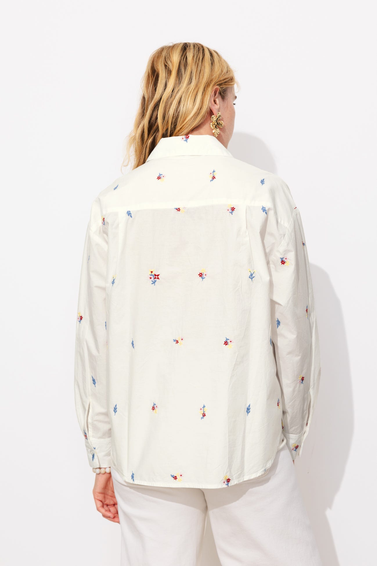 Chemise oversize brodée Femme