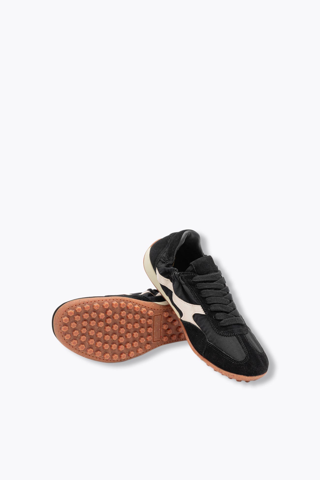 Baskets en cuir et toile Femme