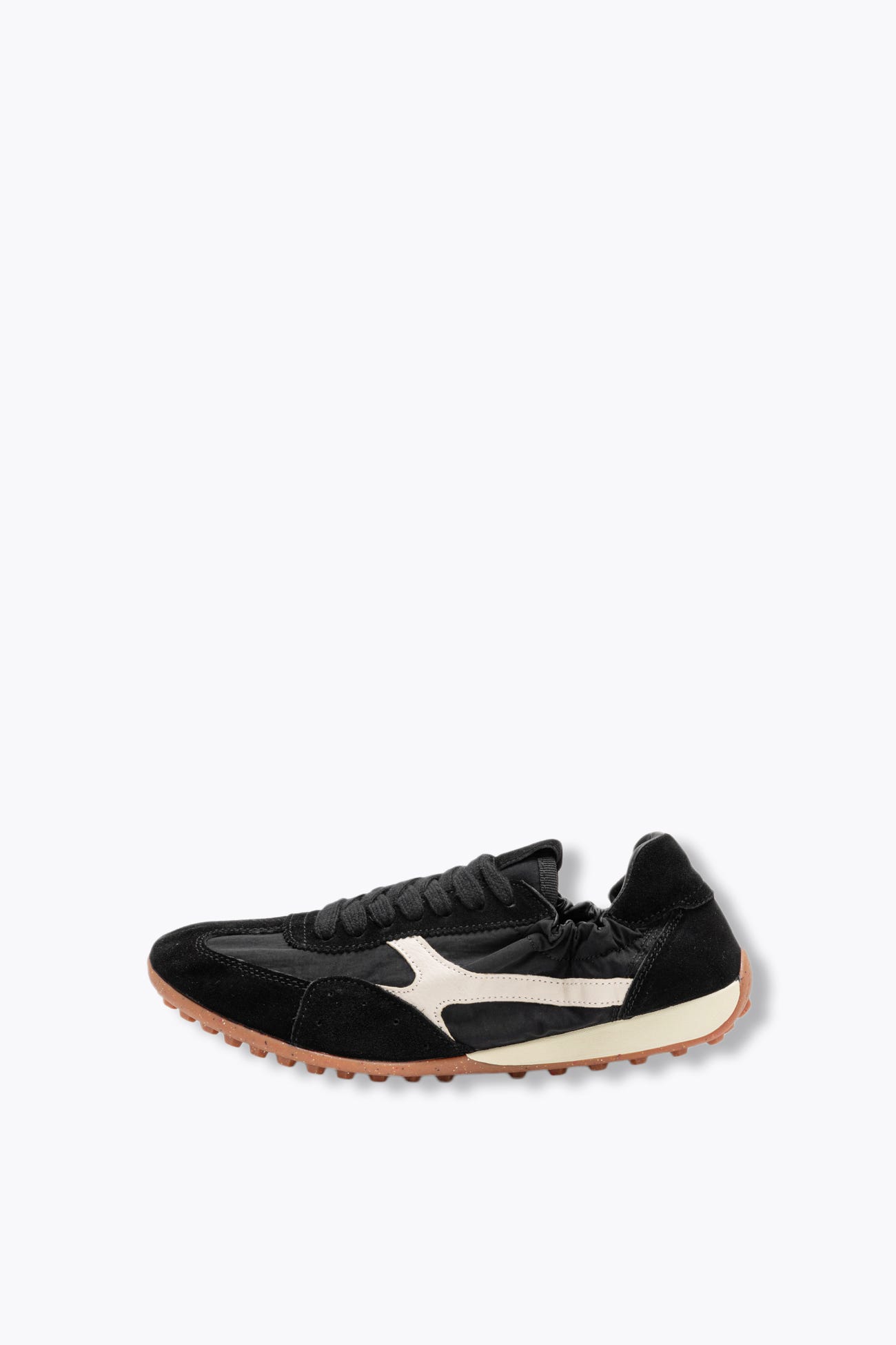 Baskets en cuir et toile Femme