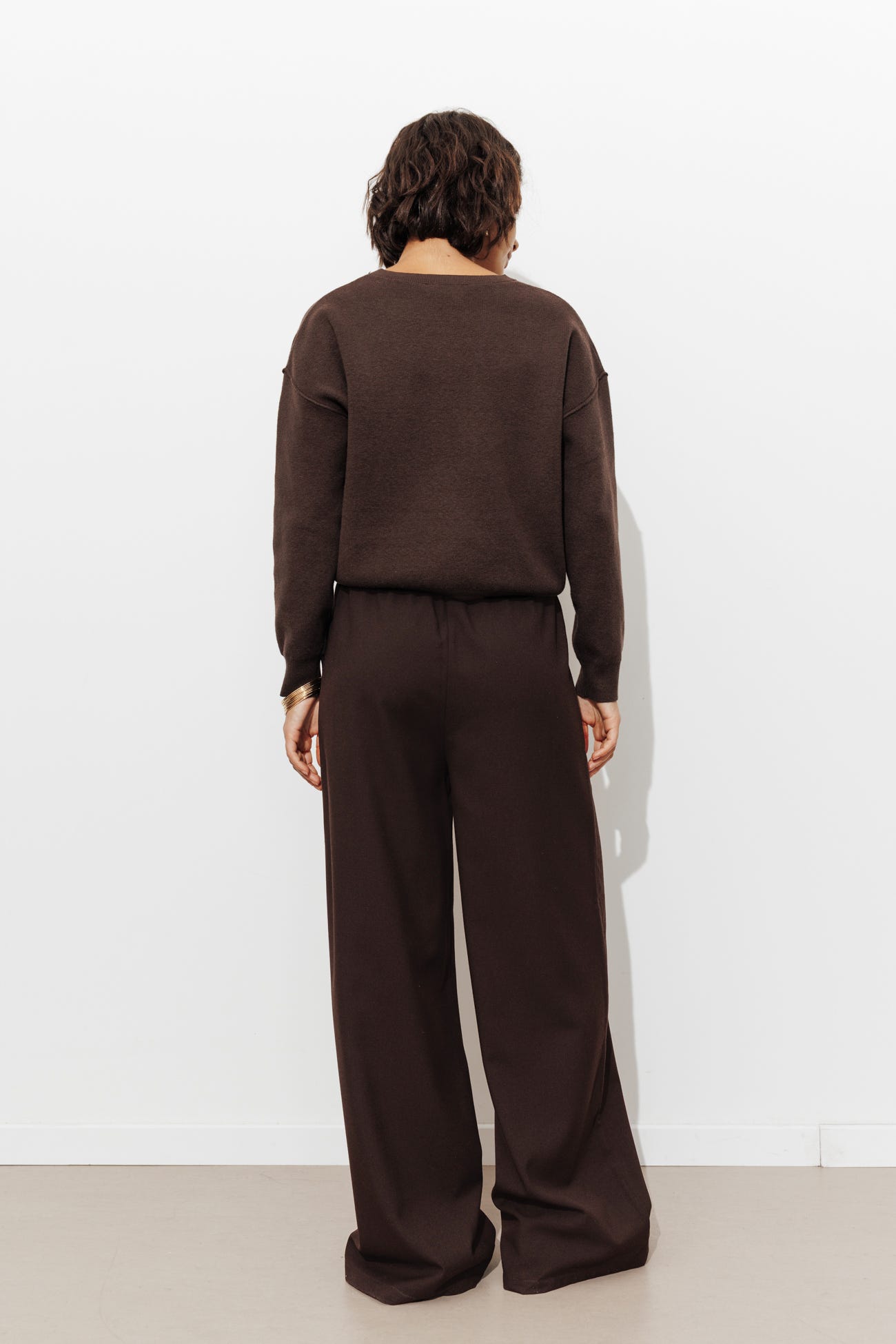 Pantalon large uni Femme